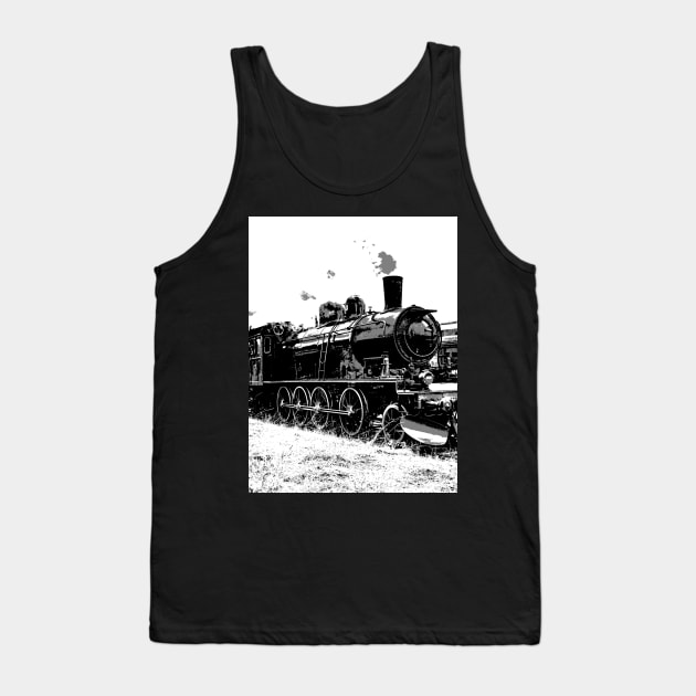 Riding the Rails - Vintage Steam Train Tank Top by Highseller